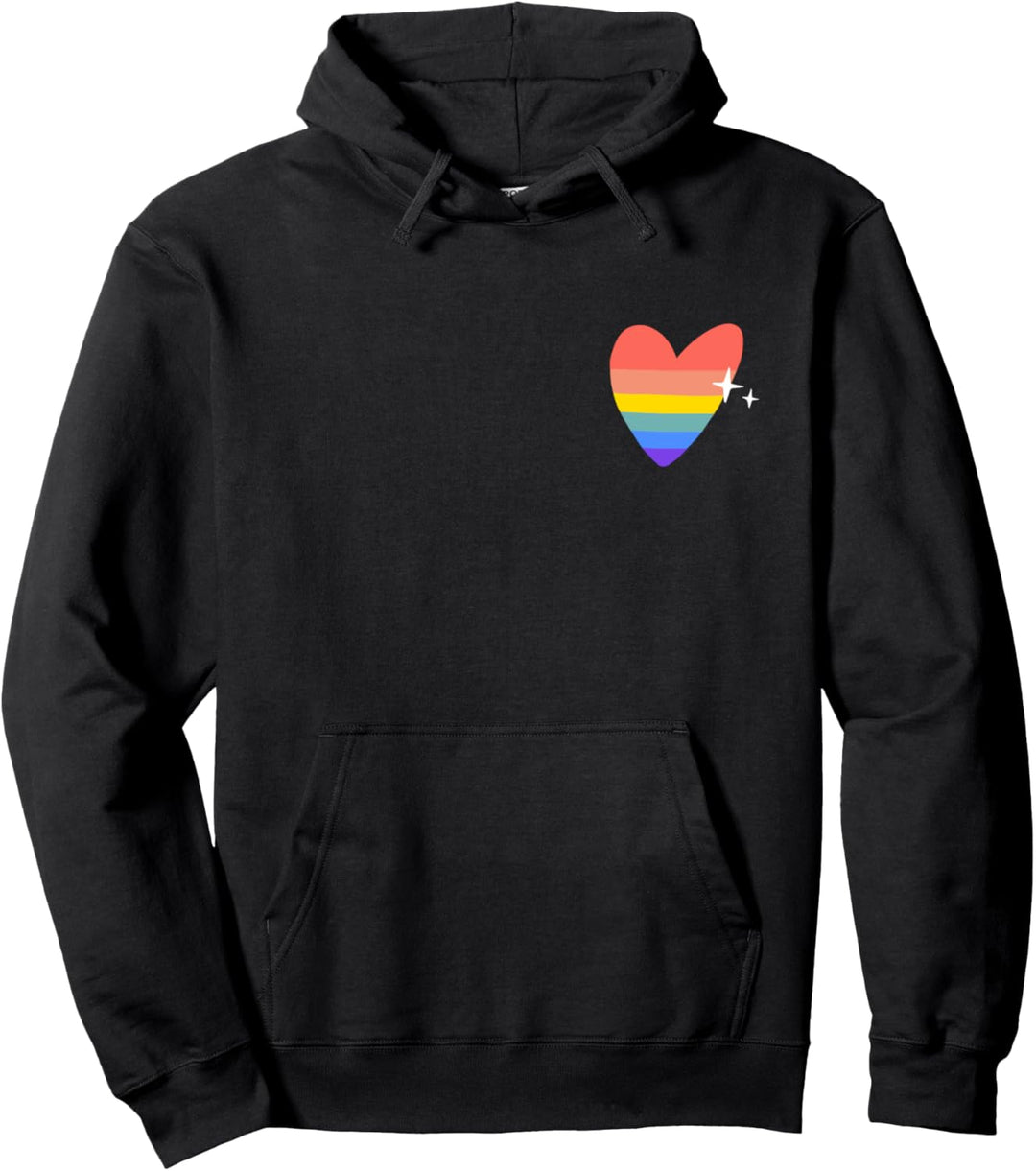 Gay Heart LGBTQ Lesbian Pride Flagge Pullover Hoodie