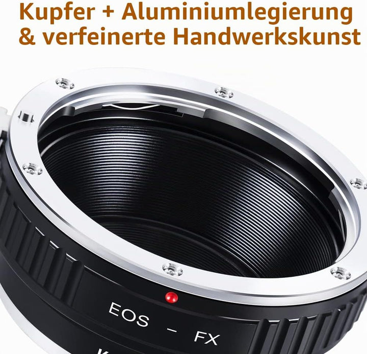 K&F Concept EOS EF/EFS Objektivadapter auf FujiFX Mount X-Pro1 X Kamera X-Serie, spiegellose Kameras