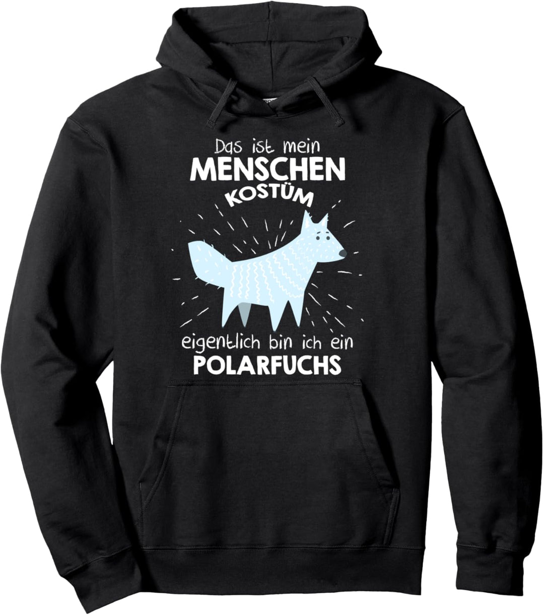 Mein Menschen Kostüm Bin ich ein Polarfuchs, Halloween Pullover Hoodie