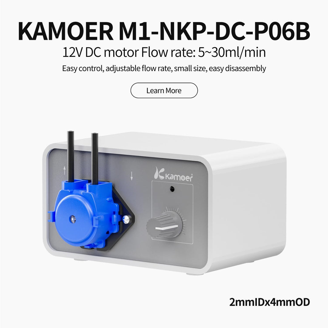 M1-NKP Schlauchpumpe mit DC-Bürstenmotor, Geschwindigkeitseinstellung per Potentiometerknopf, niedri