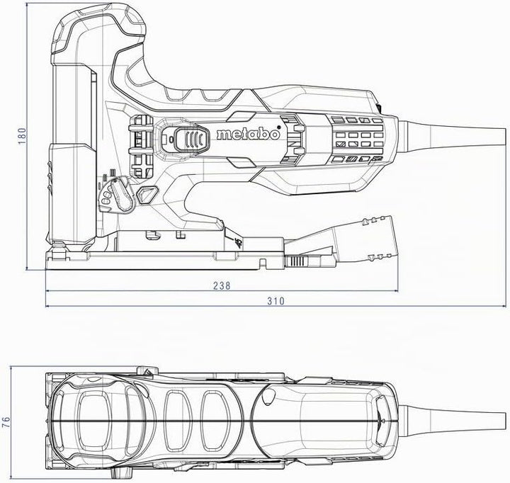 Metabo STE 100 Quick Set Stichsäge Kunststoffkoffer- mit 20 Stichsägeblättern - 601100900