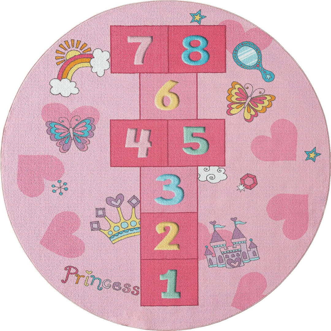 the carpet Happy Life – Kinderteppich Spielteppich Zahlenteppich &amp; Hüpfteppich mit Zahlenmotiv, ruts