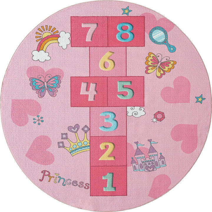 the carpet Happy Life – Kinderteppich Spielteppich Zahlenteppich &amp; Hüpfteppich mit Zahlenmotiv, ruts