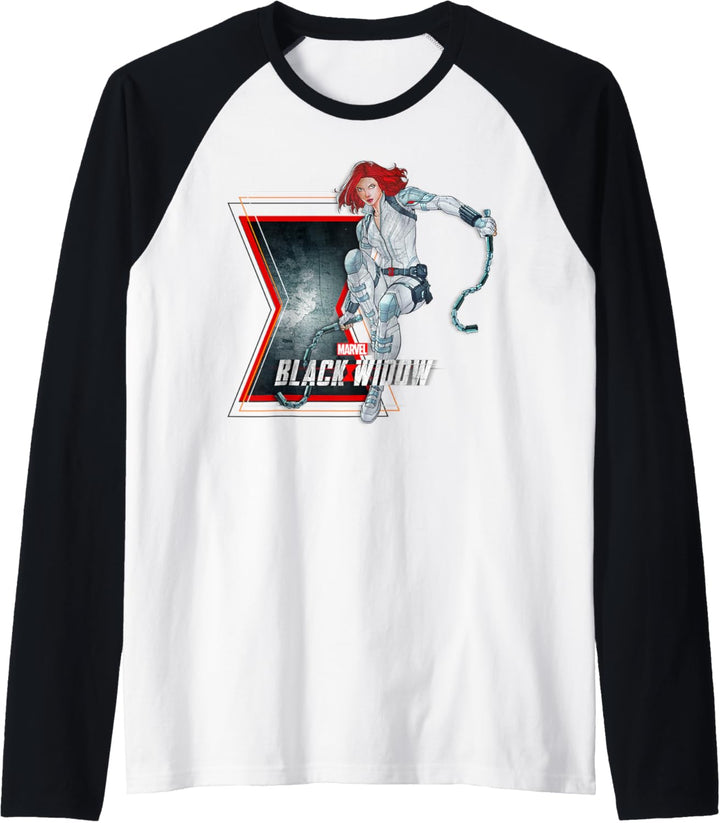 Marvel Black Widow Stun Logo Raglan