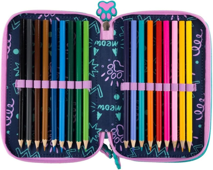 Goldkids - Federmäppchen 3 Fächer - Mäppchen für Mädchen und Jungen - Federmappe 3-Fach Federtasche