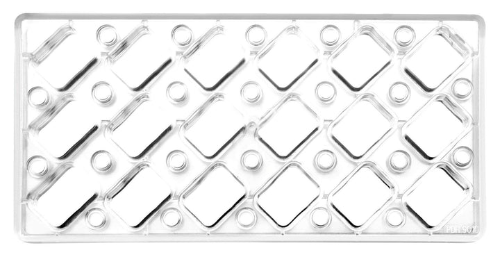 IBILI 799304 Magnetische Pralinenform rechteckig, Kunststoff, Silber, 27 x 14 x 2.5 cm Magnet Rechte