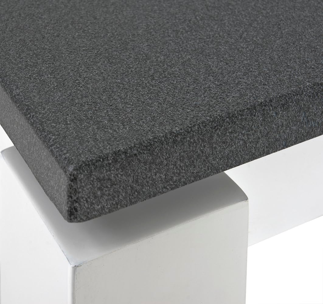HAKU Möbel Beistelltisch, MDF, granitoptik-weiss, B 40 x T 40 x H 55 cm Granitoptik-weiss B 40 x T 4