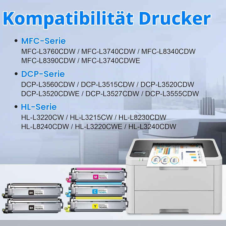 MYCARTRIDGE TN248XL Kompatibel für Brother TN-248XL TN248 für Brother MFC-L3760CDW MFC-L3740CDWE DCP