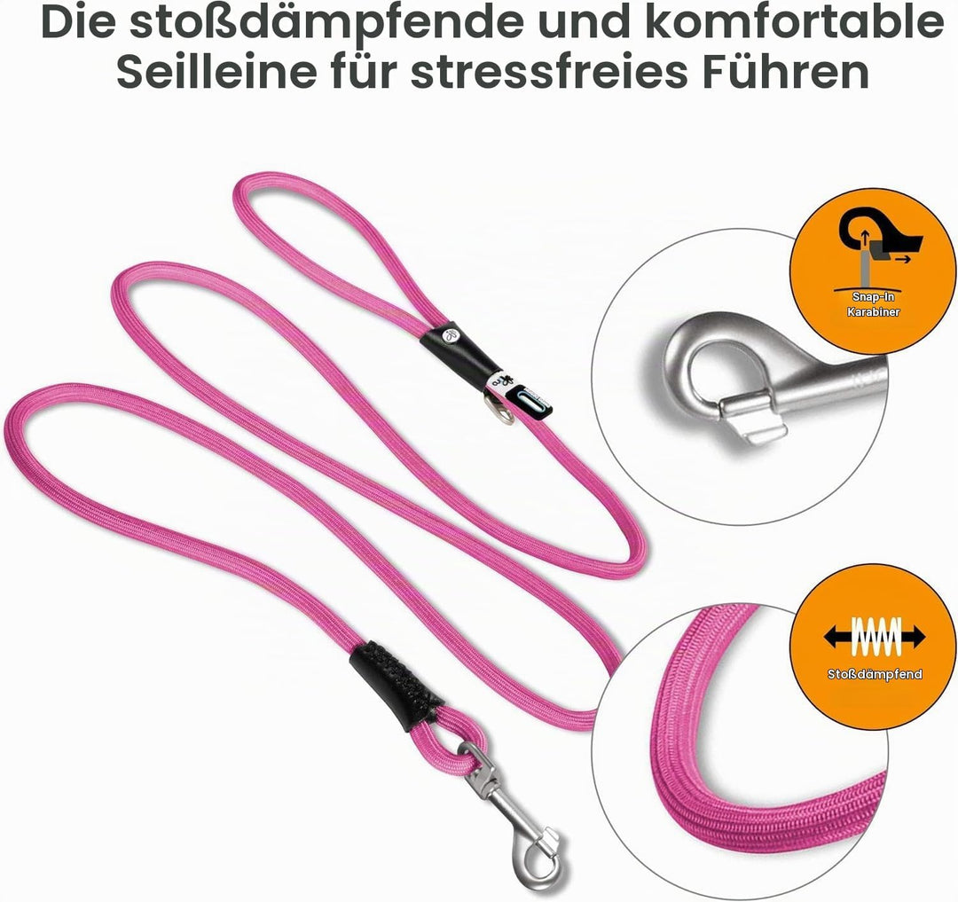 Stretch Comfort Leash Fuchsia M, Fuchsia M