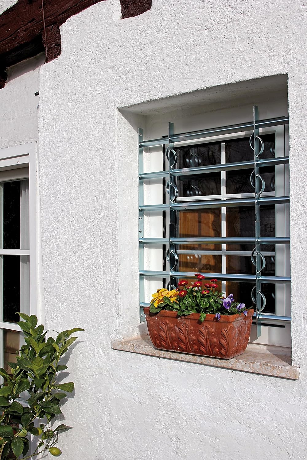 Alberts 563639 Fenstergitter Secorino Style | Ausziehbar für Fenster aussen | Einbruchschutz Gitter