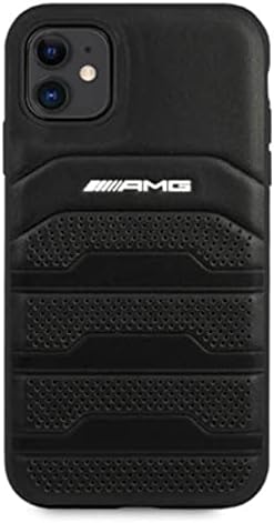 AMG Mercedes AMHCN61GSEBK Hülle für iPhone 11 6,1" schwarz Leather Debossed Lines