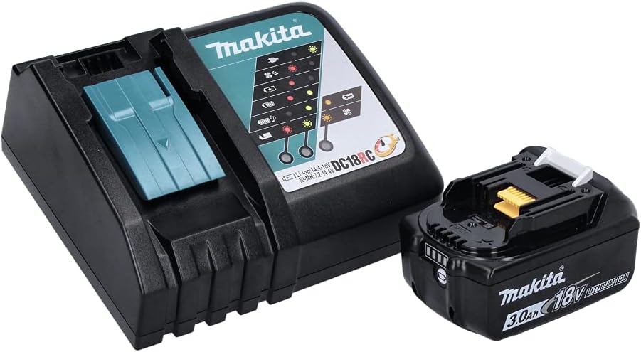 Makita DBO 180 RF1J Akku Exzenterschleifer 18 V 125 mm + 1x Akku 3,0 Ah + Ladegerät + Makpac