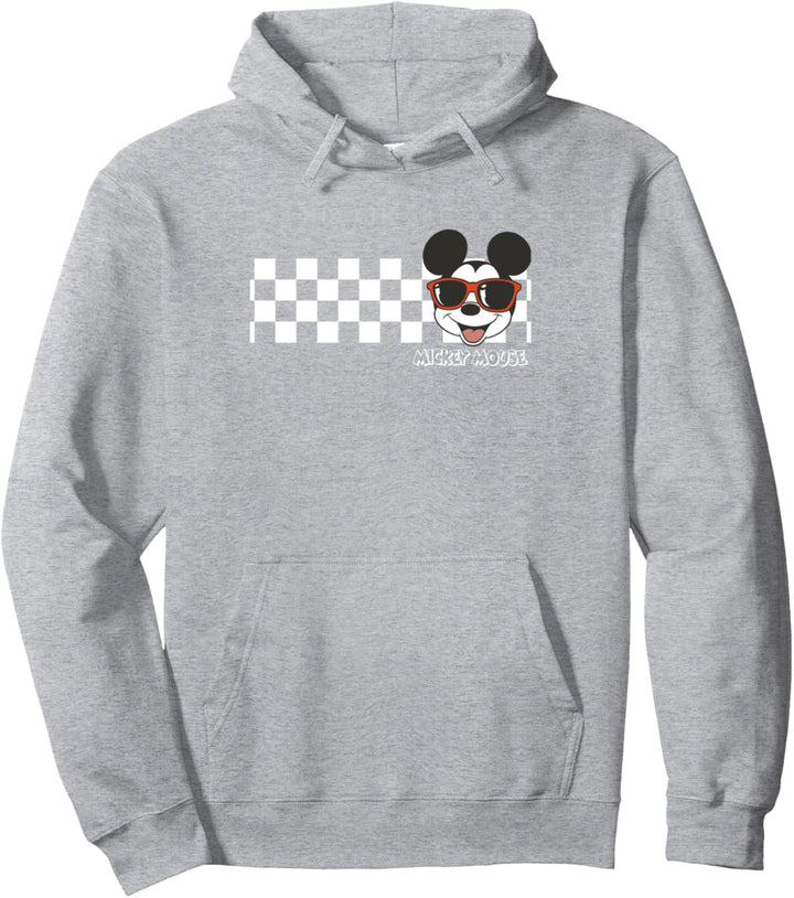 Disney Mickey And Friends Mickey Mouse Checkerboard Stripe Pullover Hoodie