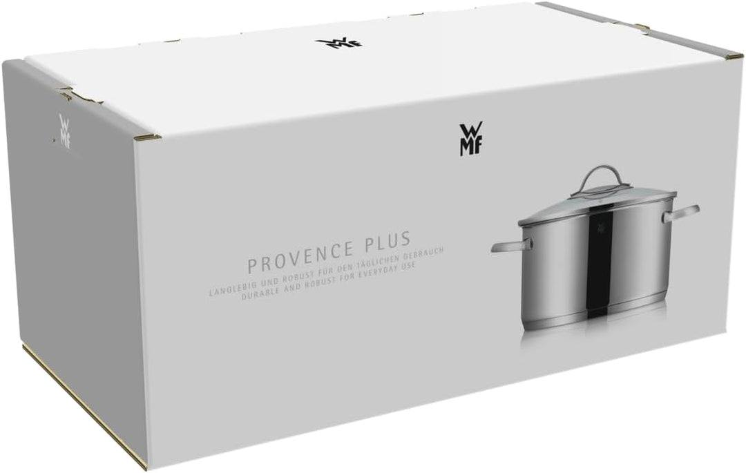 WMF Provence Plus Topfset Induktion 4-teilig, Kochtopf Set mit Glasdeckel, Cromargan Edelstahl polie