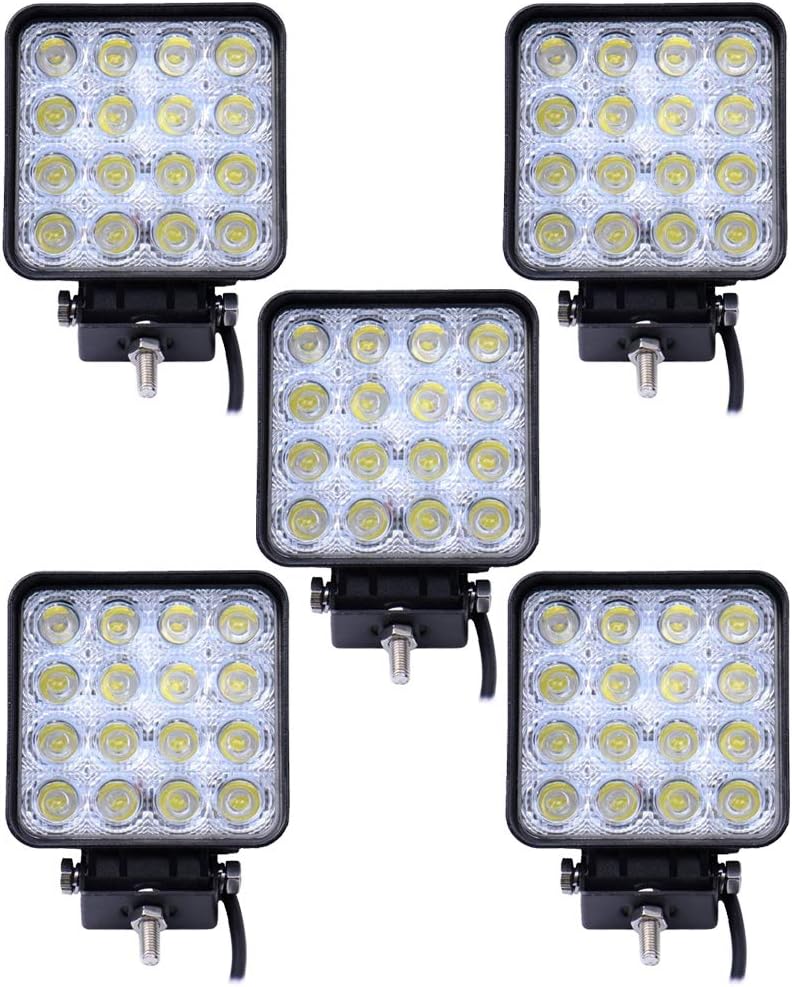 Greenmigo 5x 48W Led Scheinwerfer Offroad Lampe Flood Arbeitsscheinwerfer LED Arbeitslicht 12V 24V Z