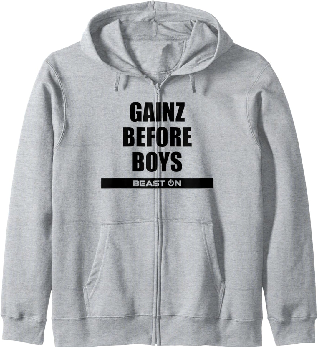 Gains Gainz before Boys Fitness Gym Motivation Sprüche Kapuzenjacke