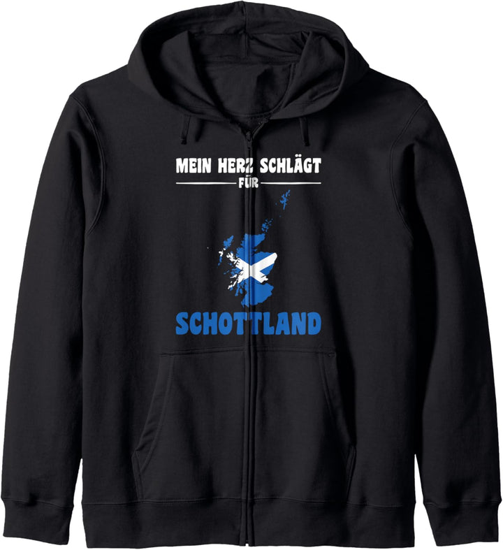 Schottland Flagge Mein Herz schlägt für Schottland Kapuzenjacke