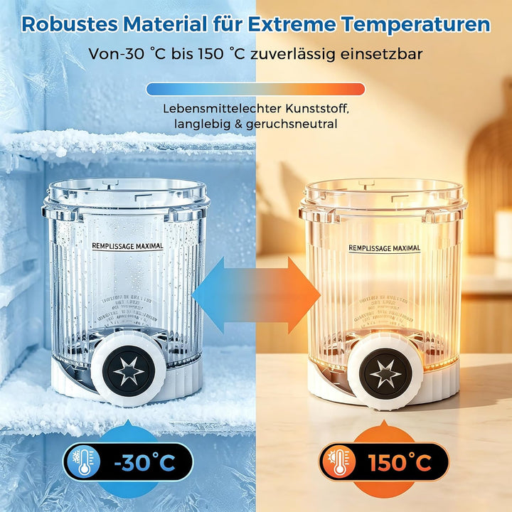 4 Stück Behälter für Ninja Swirl CREAMi + Silikon-Dessertbecher,Ersatz Pints mit Deckel für Ninja NC