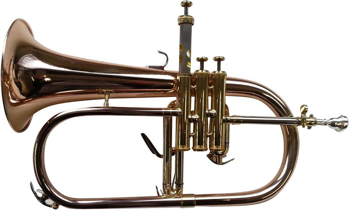 SYMPHONIE WESTERWALD® Flügelhorn, Konzertflügelhorn in B, Goldmessing, Monelventile, Perinetventile