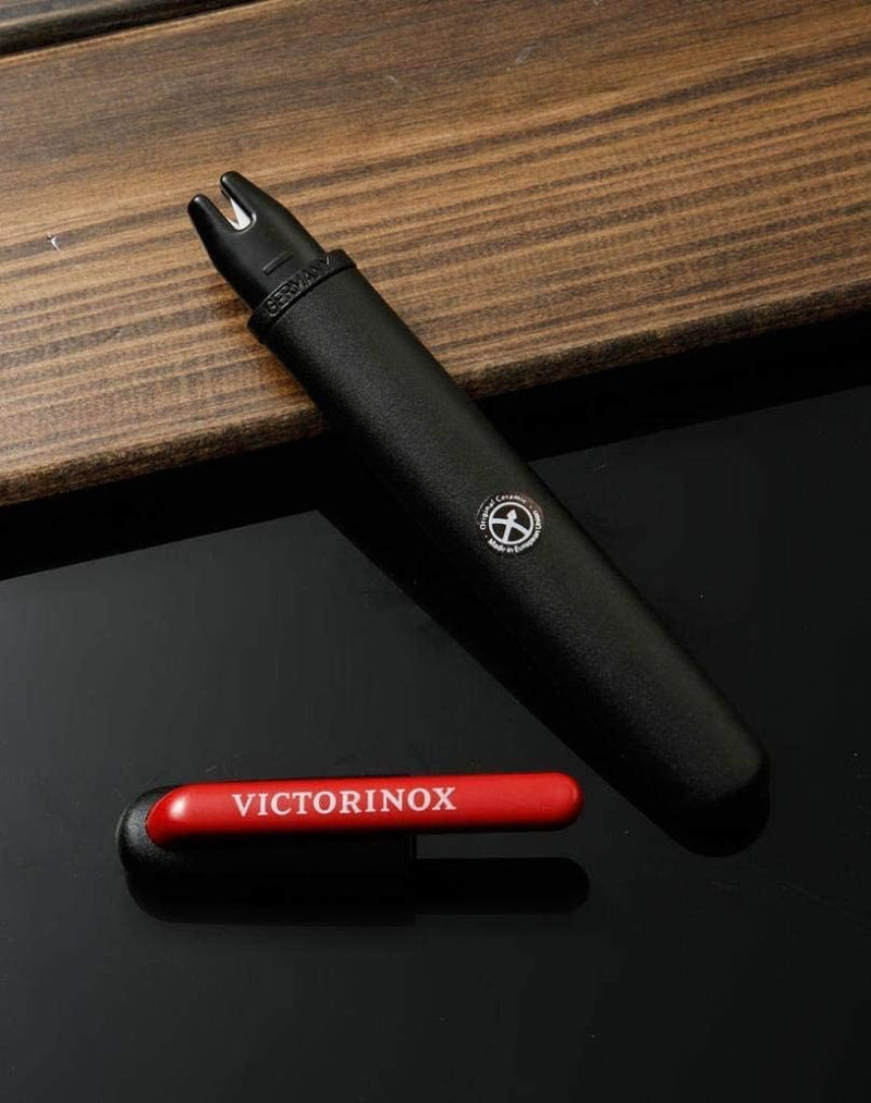 2-tlg. Victorinox Starter-Set - Taschenmesser Huntsman Rot mit Dual-Messerschärfer 2-tlg. Starter-Se