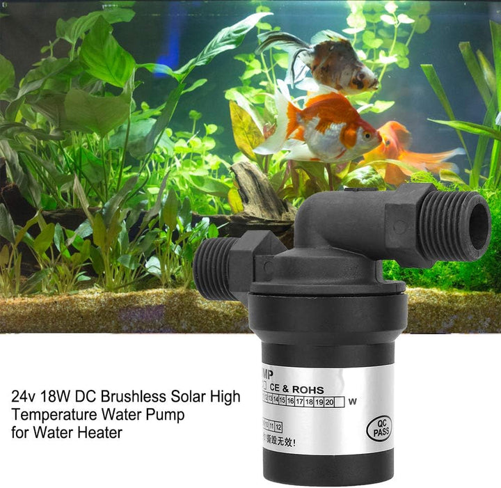 24V 18W DC Brushless Umwälzpumpe Solar Hochtemperatur Wasserpumpe für Warmwasserbereiter