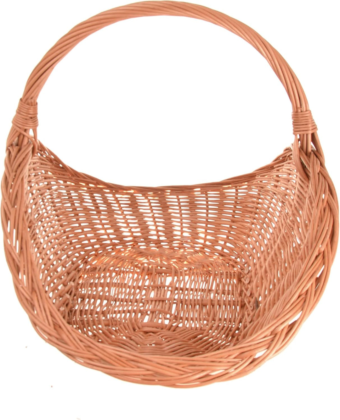 Kaminholzkorb aus Weide 70 x 44 cm – Handgefertigte Holz- & Dekokörbe mit Griff – Kamin Holzkorb Nat