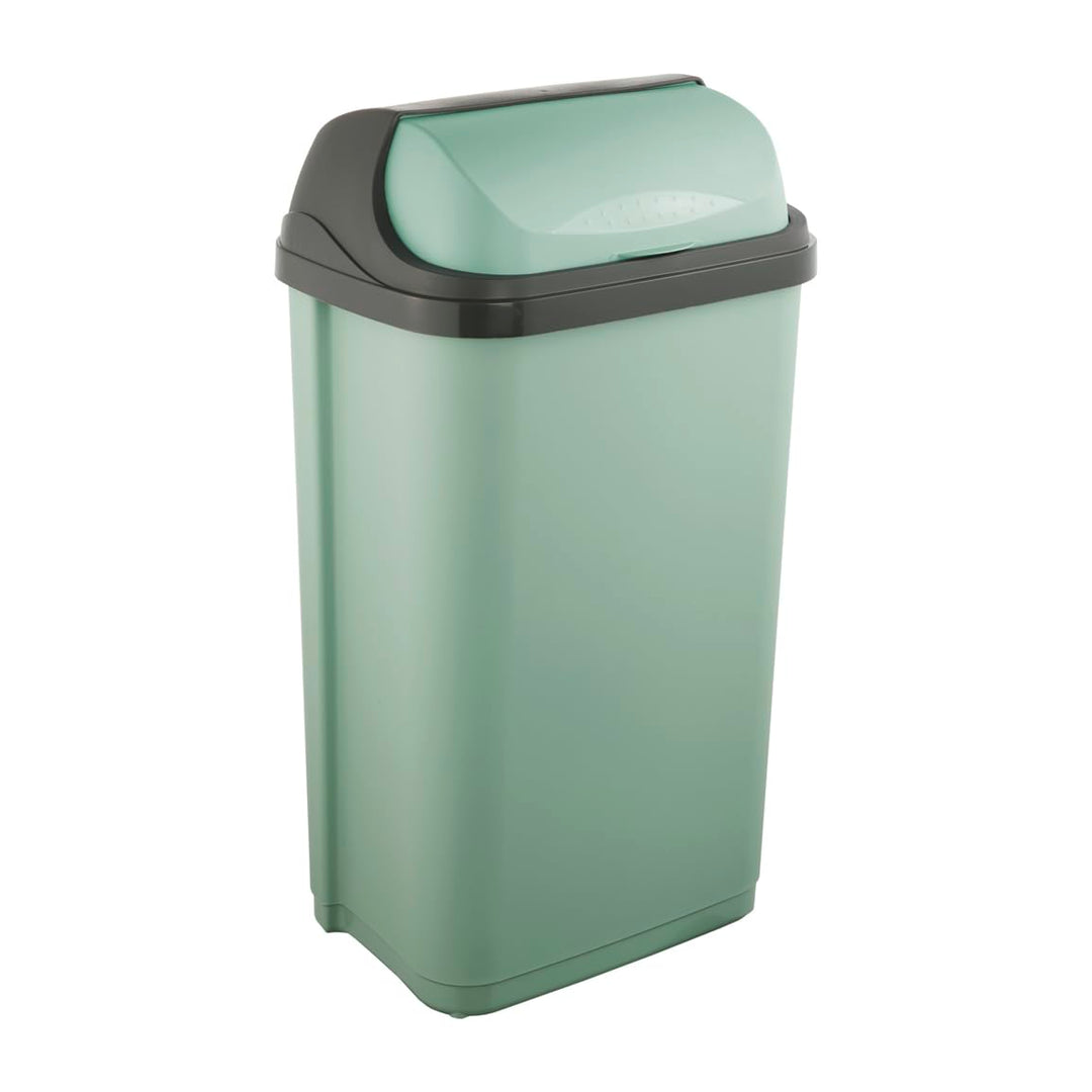 keeeper Abfallbehälter mit Rolldeckel, 50 l, 39 x 29,5 x 67,5 cm, Rasmus, Grün (Nordic Green) Nordic