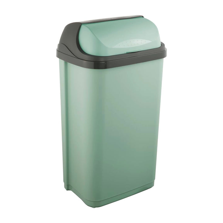keeeper Abfallbehälter mit Rolldeckel, 50 l, 39 x 29,5 x 67,5 cm, Rasmus, Grün (Nordic Green) Nordic