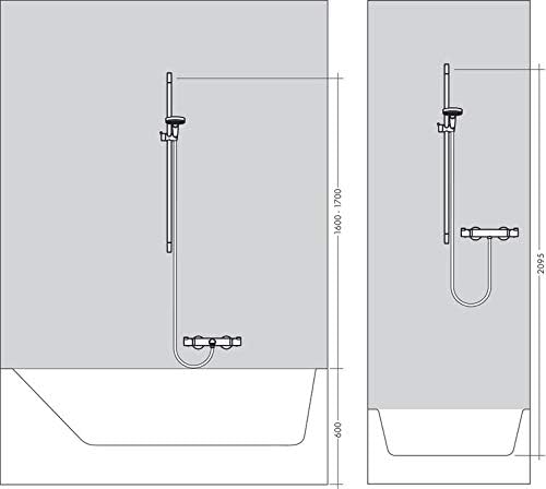 hansgrohe Croma Select S Duschset 0,65m, 3 Strahlarten, Weiss/Chrom Weiss/Chrom 0,65m Set 3 Strahlar