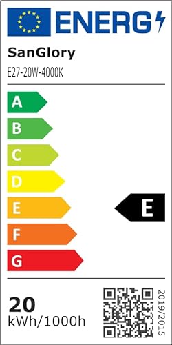 SanGlory E27 LED Mais Birne, 20W 2150 Lumen LED E27 Glühbirnen, ersetzt 180W Halogenlampe E27, 4000K