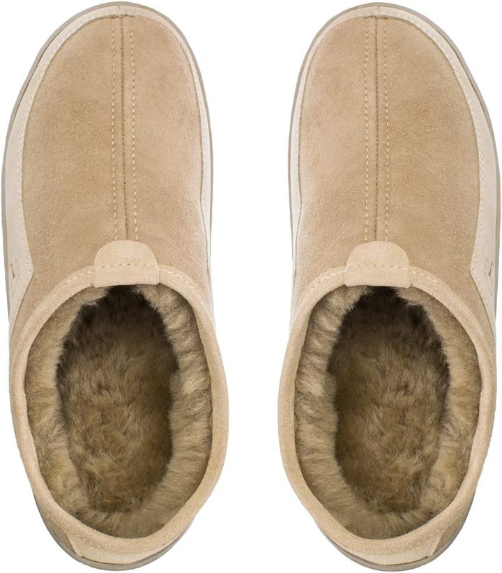 ESTRO Lammfell Hausschuhe Damen Warm - Lammfell Hausschuhe Herren Leder Winter Pantoffeln Damen INTI