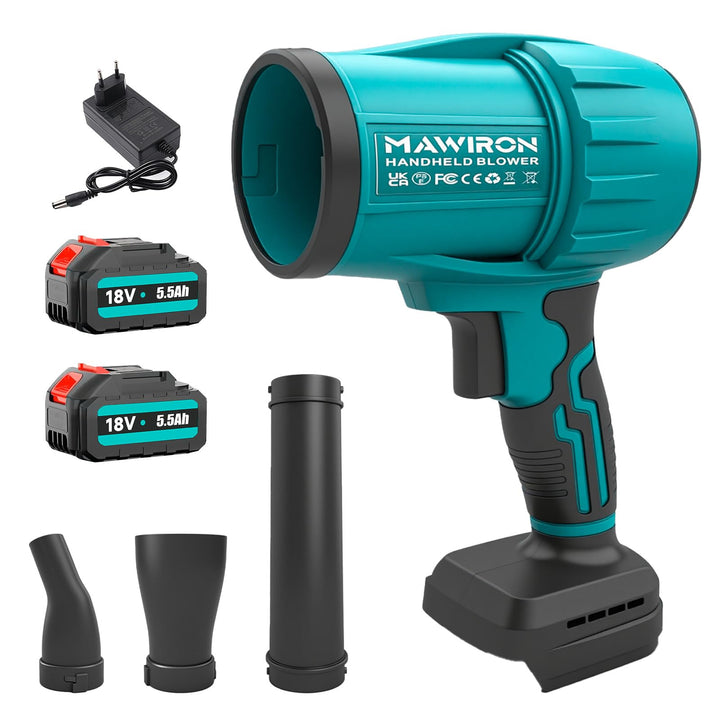 Akku-Gebläse Turbo, kompatibel mit Makita 18V Akkus, 32.000 U/Min bürstenloser Motor, 480MPH Luftges