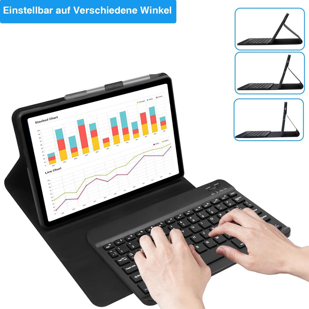 COEZFE Lenovo Tab Lenovo Tab M11 Tastatur Hülle, Deutsches QWERTZ Tastatur für Lenovo M11 11 Zoll, S