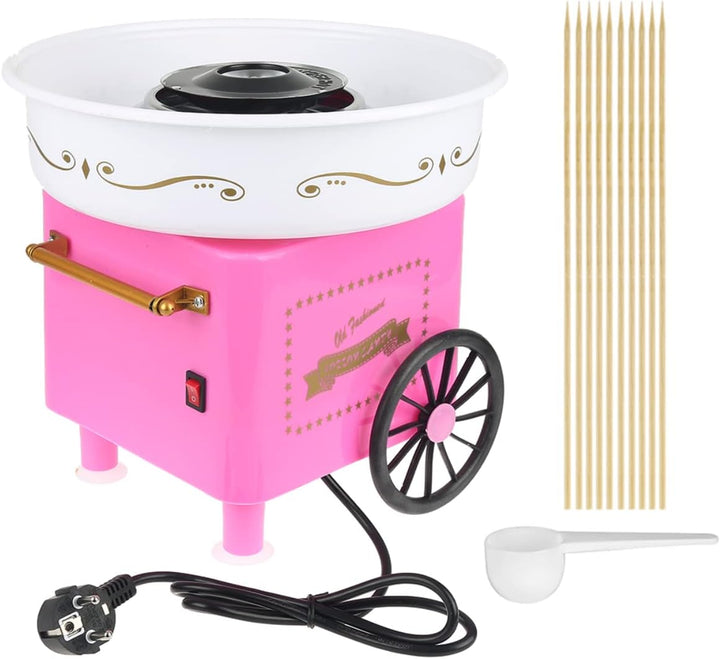 XUANYU 450W Zuckerwattemaschine Set für Zuhause Cotton Candy Machine mit Messlöffel und 10er Stäbche