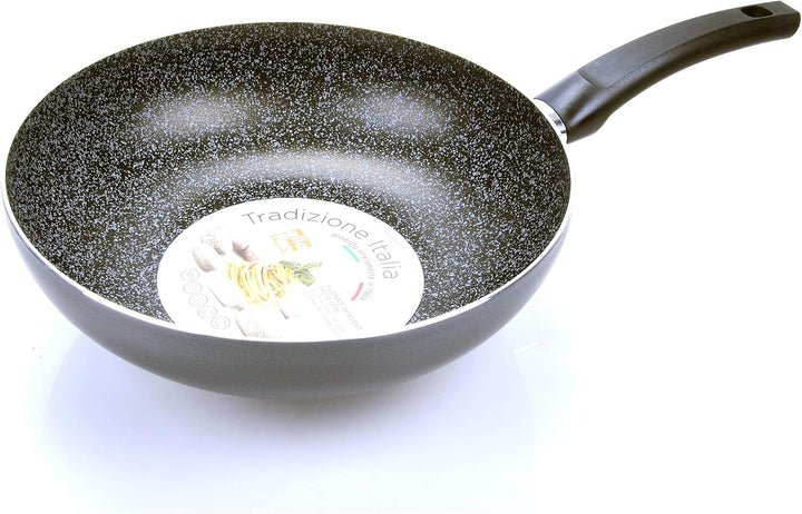 ALLUFLON Tradizione Italia Wokpfanne 28 cm, Aluminium, Schwarz