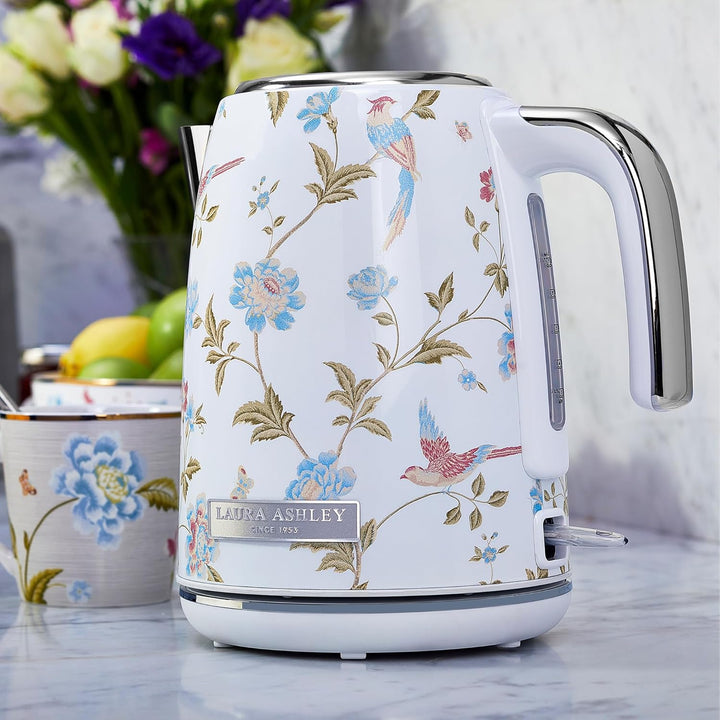 Laura Ashley Toaster und Jug Wasserkocher Set von VQ (Elveden Weiss, Elektrischer Wasserkocher und 4