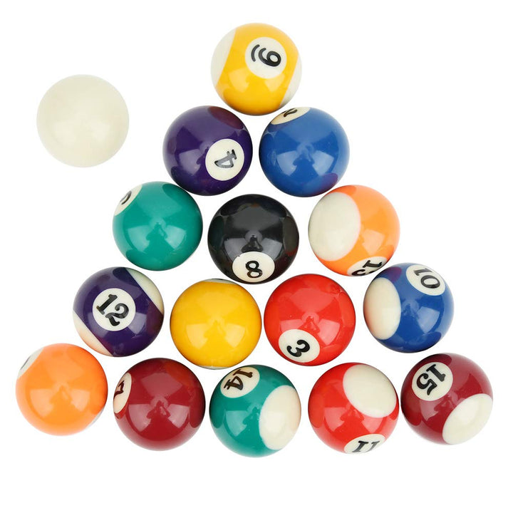 MAGT Billardkugeln Set, 16 Stück 38 mm Billardkugel Set Harz Billard Kugel Set Kleine Billiard Tisch