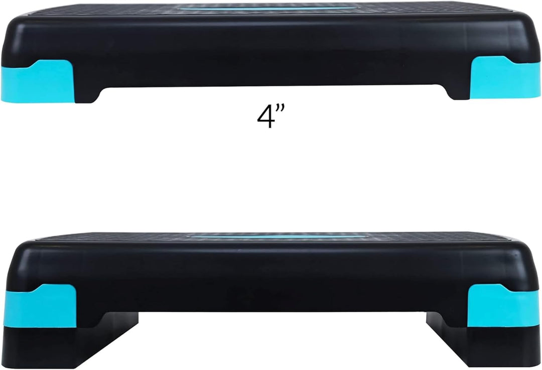 BalanceFrom Verstellbarer Workout-Aerobic-Stepper, Plattform-Trainer Schwarz/Blau