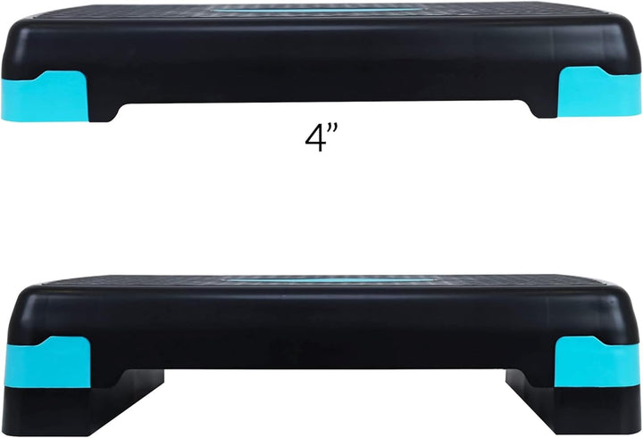 BalanceFrom Verstellbarer Workout-Aerobic-Stepper, Plattform-Trainer Schwarz/Blau