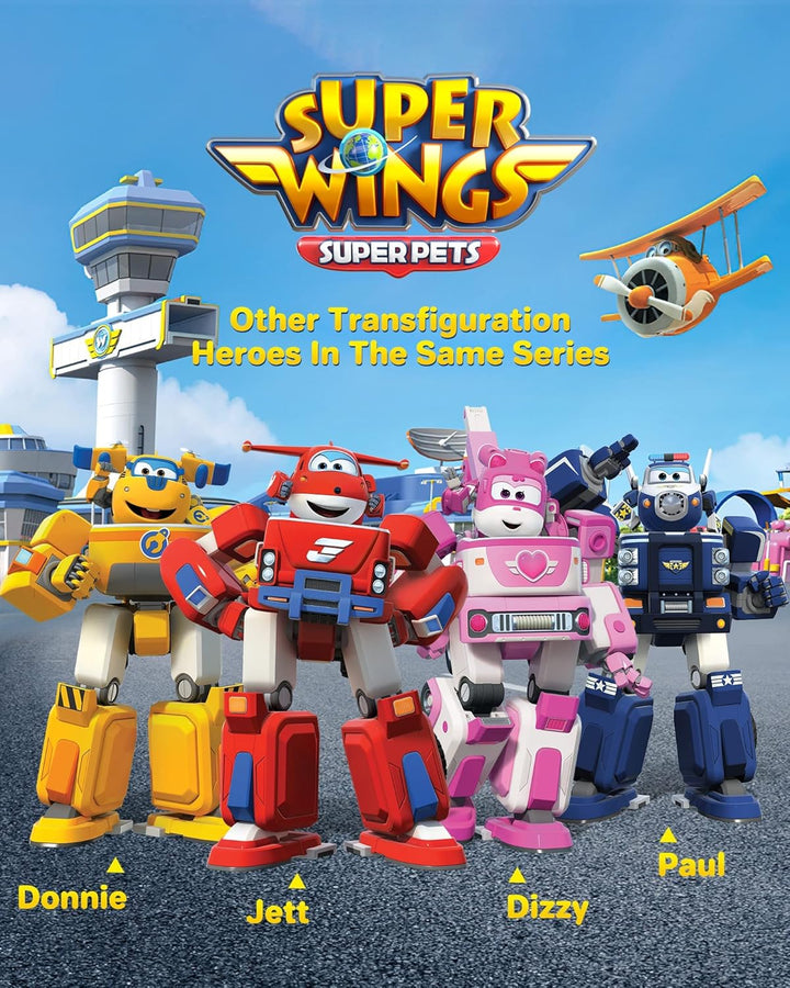 Super Wings EU720311 - Transformations-Flugzeug Jett Robo Rig, ca. 18 cm grosse Spiel-Figur für Kind