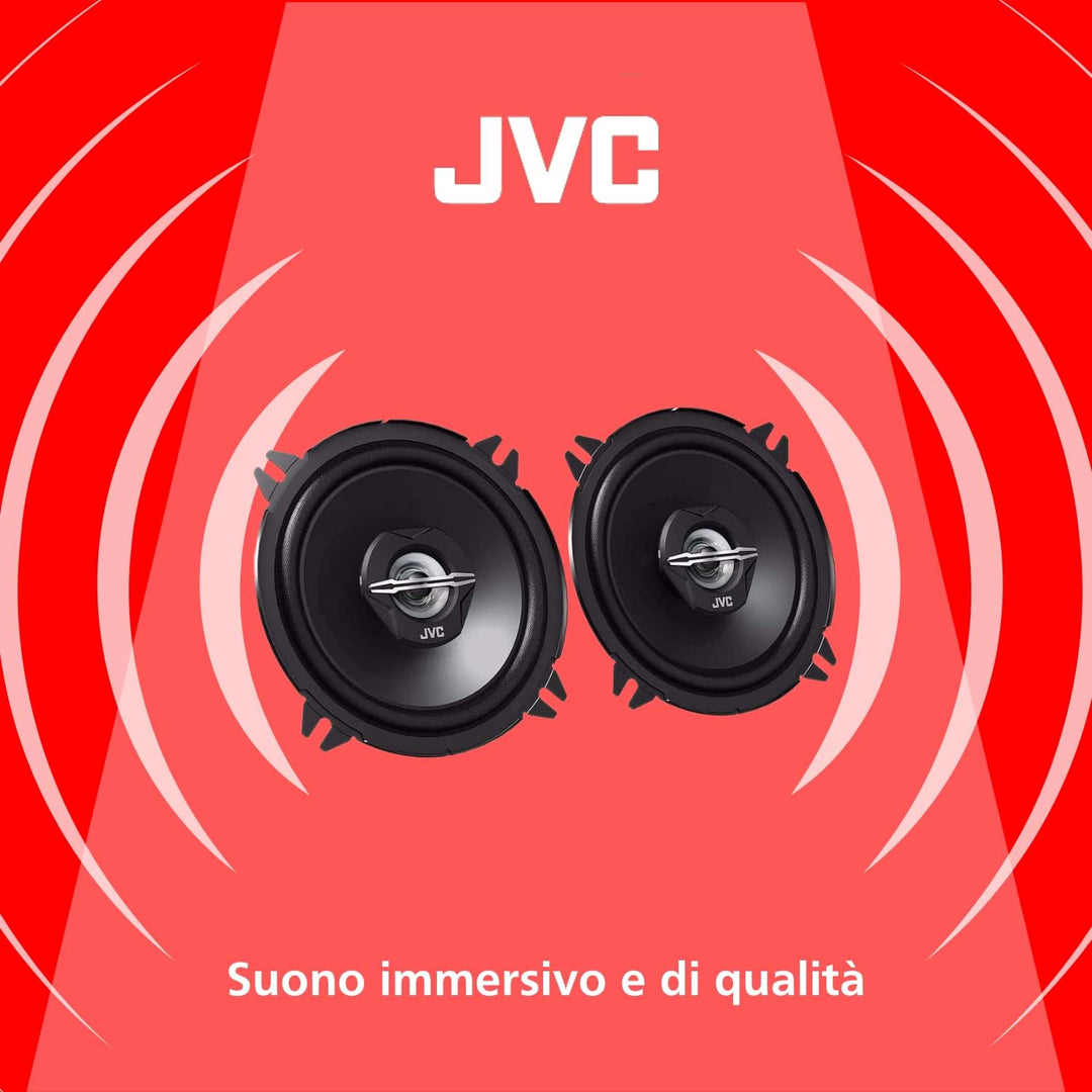 JVC CS-J520X 13 cm 2-Wege-Koaxial-Lautsprecher, 2 Stück, Black 13 cm Single, 13 cm Single