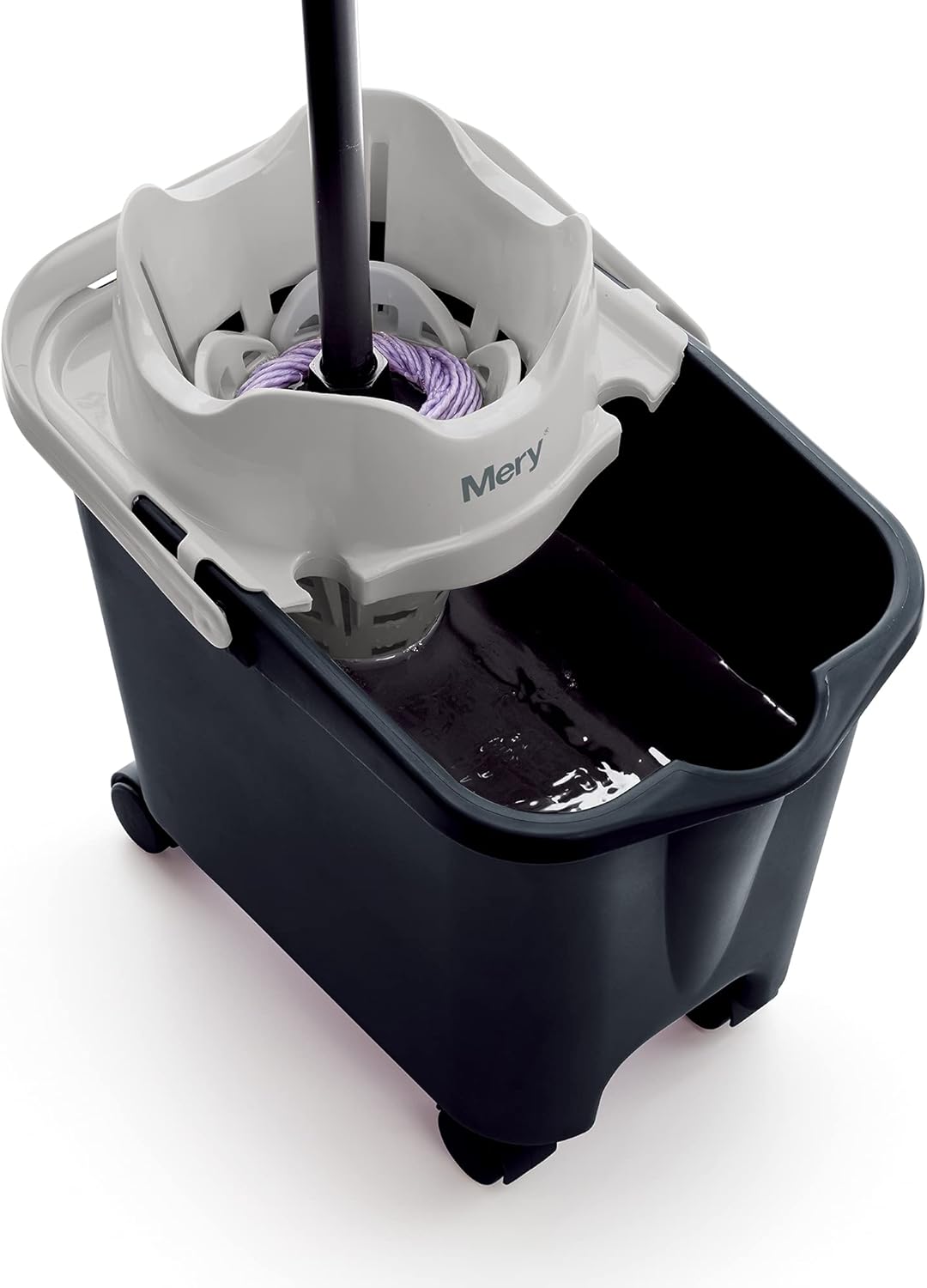Mery 0422.23 Mikrofaser Wischmop, höchste Saugfähigkeit, mit deutschem Gewinde, lila