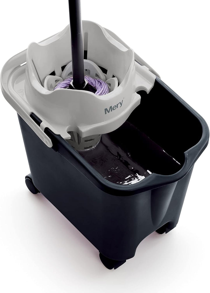 Mery 0422.23 Mikrofaser Wischmop, höchste Saugfähigkeit, mit deutschem Gewinde, lila