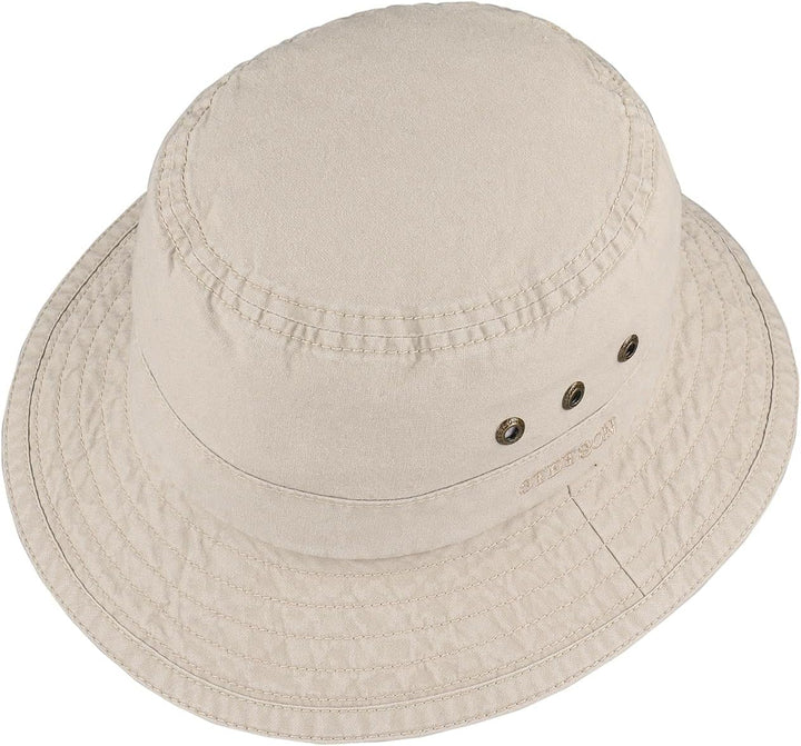 Stetson Reston Freizeithut Damen/Herren (Kophöhe ca. 9cm) - Schlapphut aus Bio-Baumwolle Packable -
