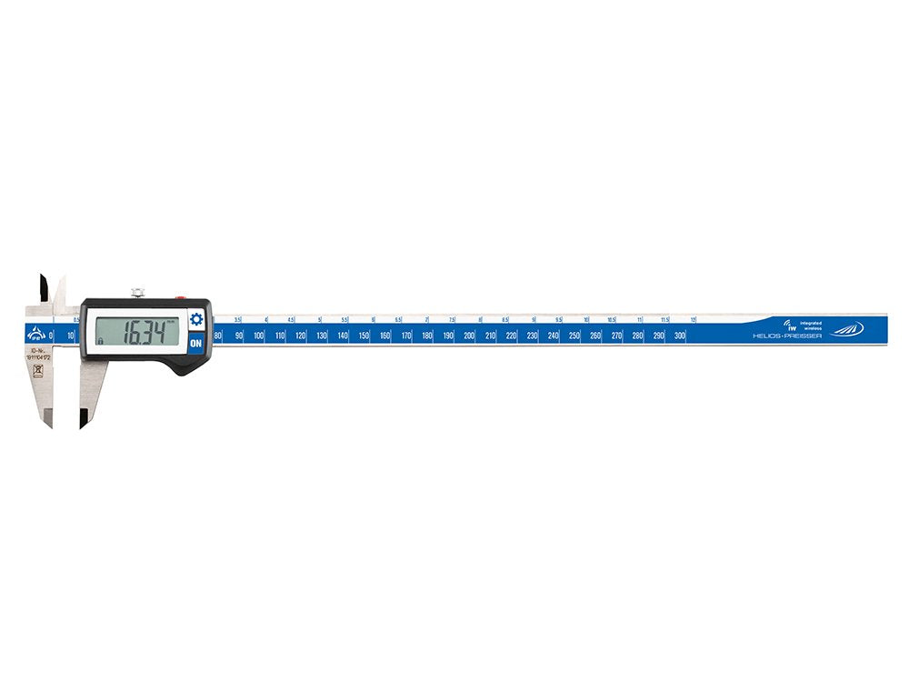 Integrated Wireless - Digitaler Taschenmessschieber mit integriertem Funk, IP67, 300 x 60 mm