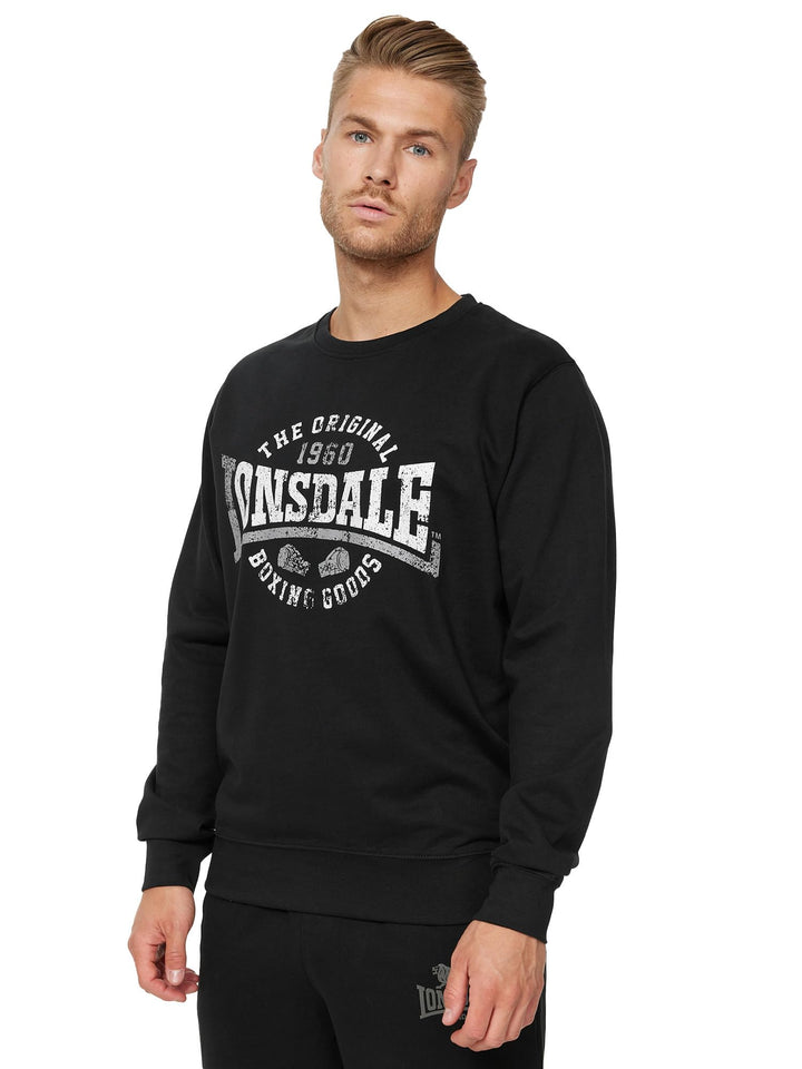 Lonsdale Herren Badfallister Sweatshirt XXL Black/White/Grey, XXL Black/White/Grey