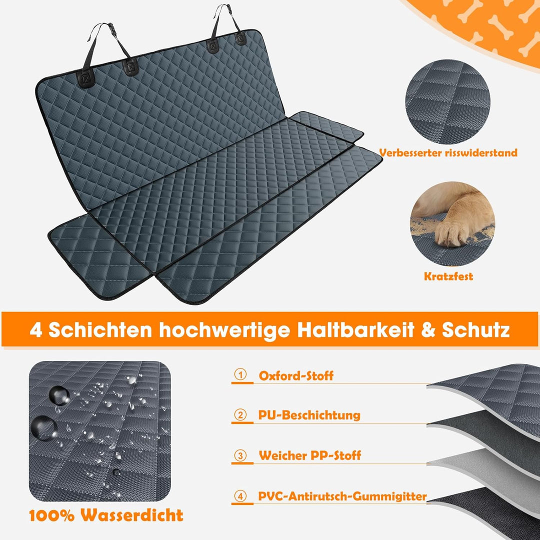 JOEJOY Hundedecke Auto Rückbank, Hundeschutz Auto Rückbank Kratzfeste und Wasserabweisende, Autoscho