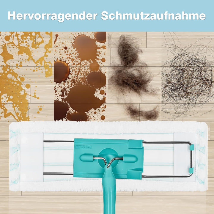 Tesmotor 3-Pack Ersatz Wischbezüge für Leifheit Profi XL Micro Duo, Bodenwischer Ersatzbezug für Lei