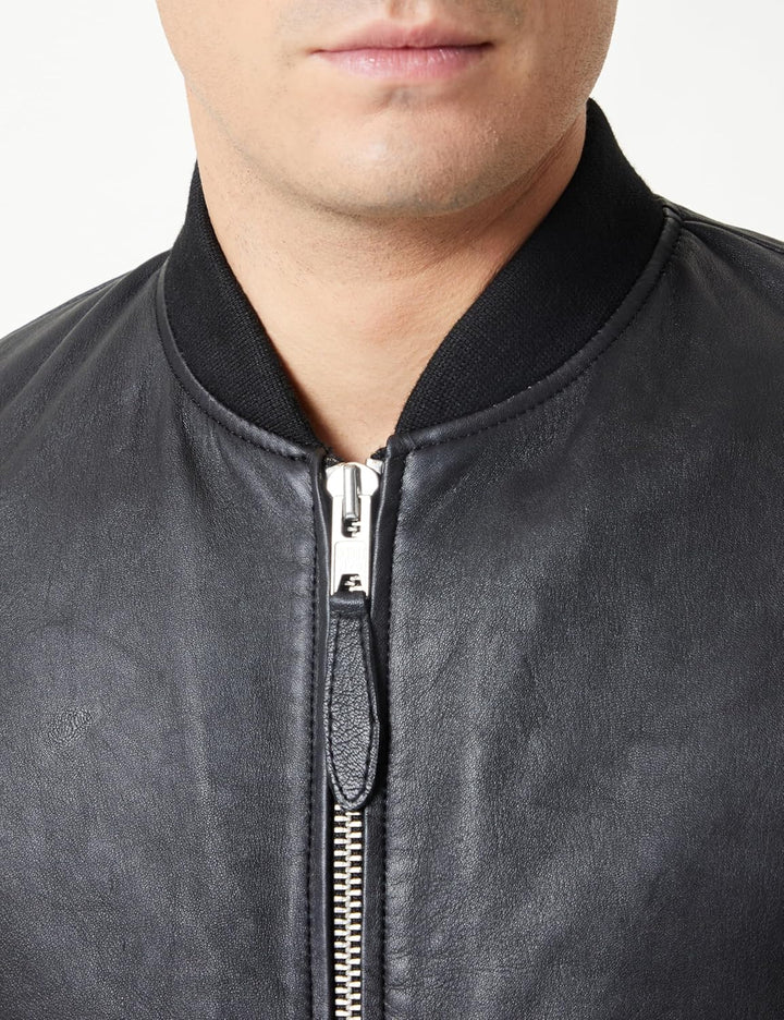 Schott NYC Herren Lcbombers Lederbomber S Schwarz, S Schwarz