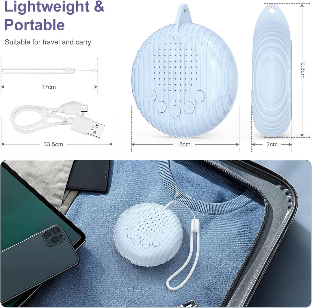 Tragbare White Noise Machine, Einschlafhilfe Babys Erwachsene, USB Sound Machine Baby mit 10 Beruhig